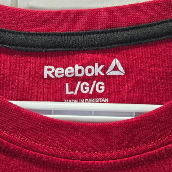 Men’s Reebok Burgundy T-Shirt – Size Large - Picture 3 of 4